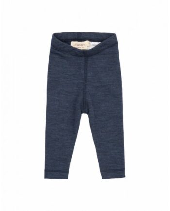 Leggins   100  Merino Uld Til Baby Og Børn Navy Melange 56