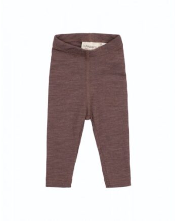 Leggins   100  Merino Uld Til Baby Og Børn Plum Melange 56