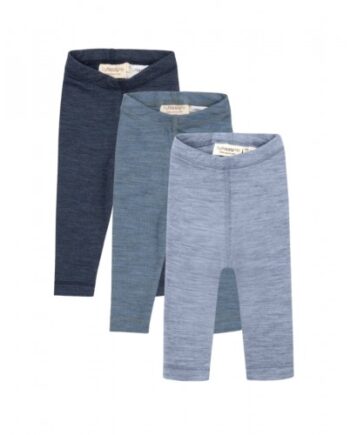 Leggings   100  Merino Uld Til Baby Og Børn   -pak 56 Deep Ocean
