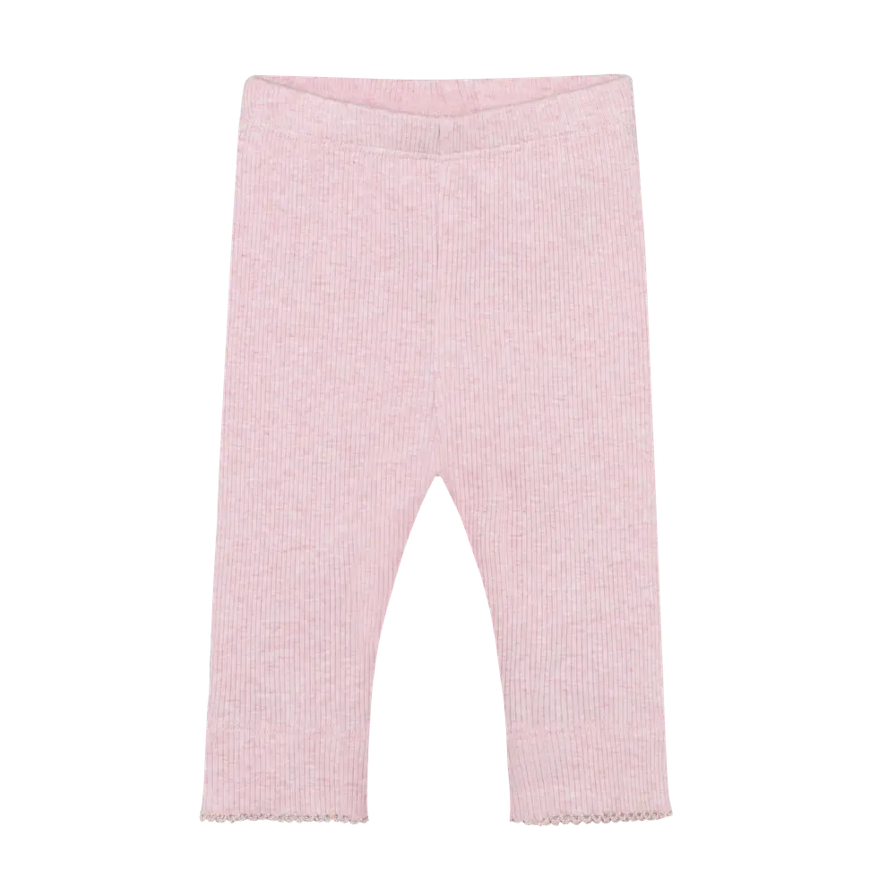 Leggings Melange Rib Bleached Mauve Melange 62