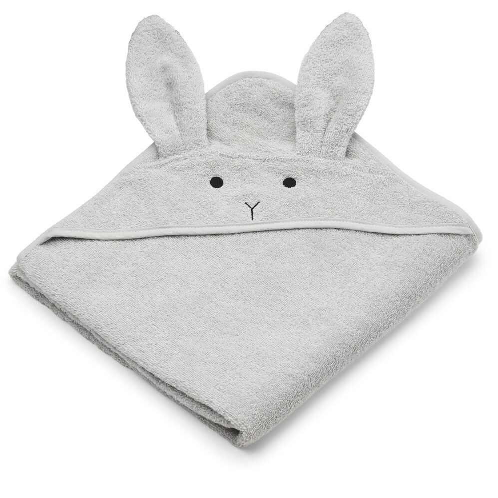 Liewood Albert Hooded Towel  Rabbit Dumbo Grey