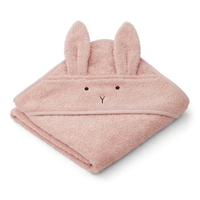 Liewood Albert Hooded Towel  Rabbit Rose