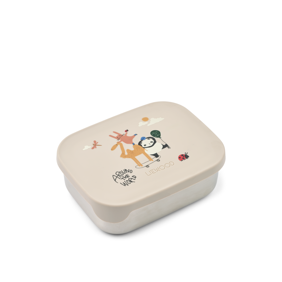 Liewood Arthur Printed Lunchbox Around The World   Sandy