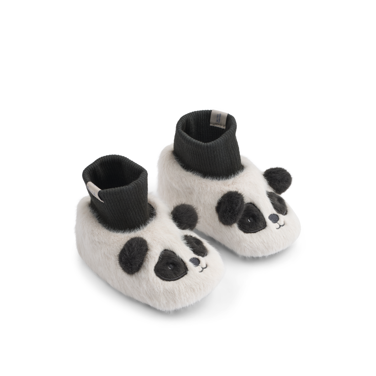 Liewood Beth Panda Plush Slippers Sandy Dark Grey 16 17