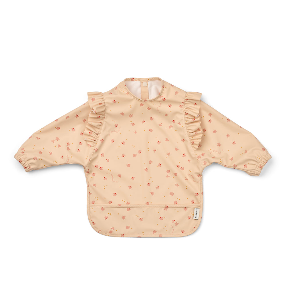 Liewood Merle Ruffle Hagesmæk Med ærmer Mini Butterfly   Apple Blossom