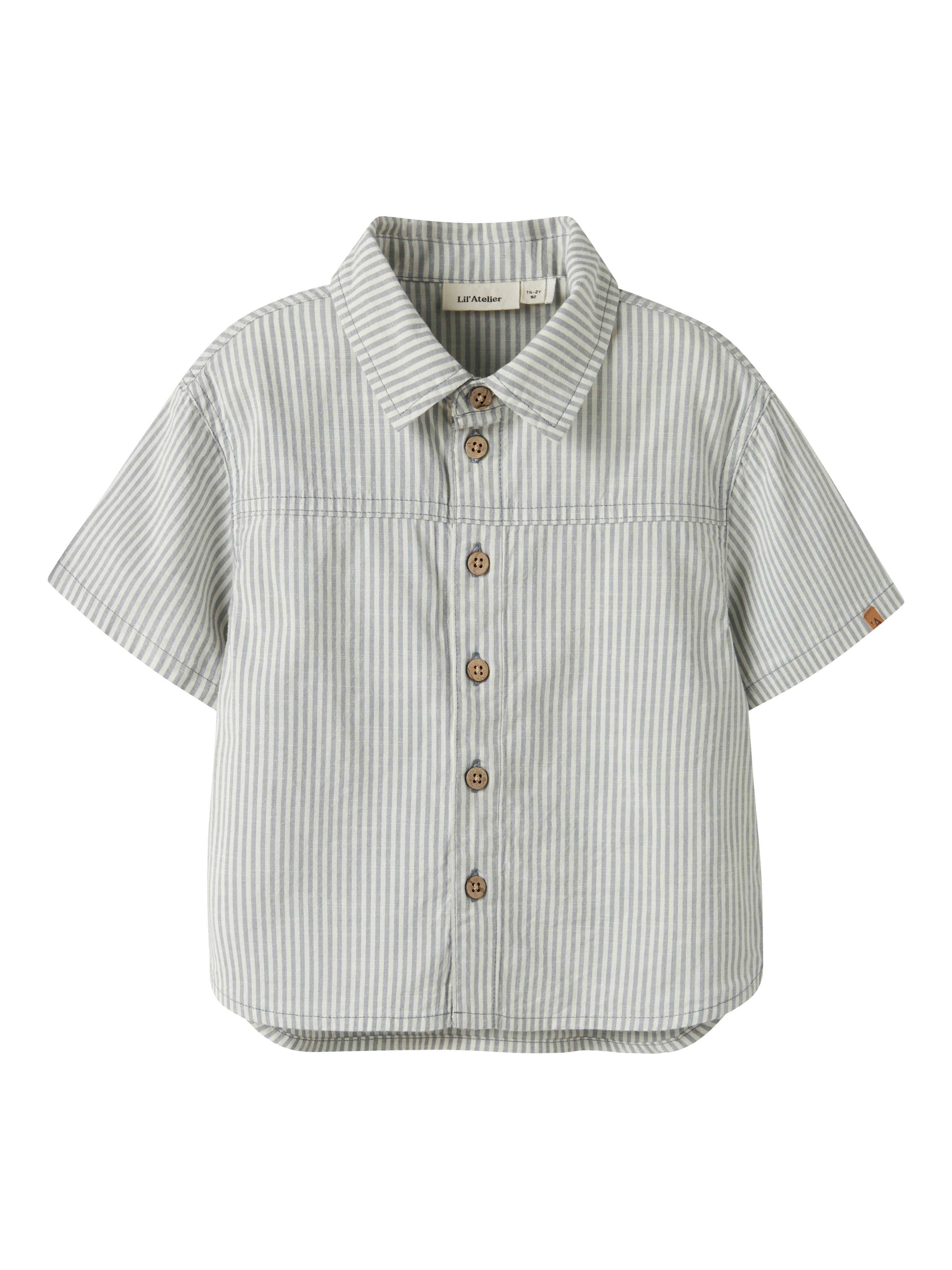 Lil Atelier Darko Ss Loose Shirt Coconut Milk 92 Cm