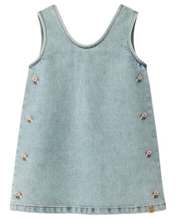 Lil Atelier Darlee Doa Denim Spencer Medium Blue Denim Flower 92 Cm