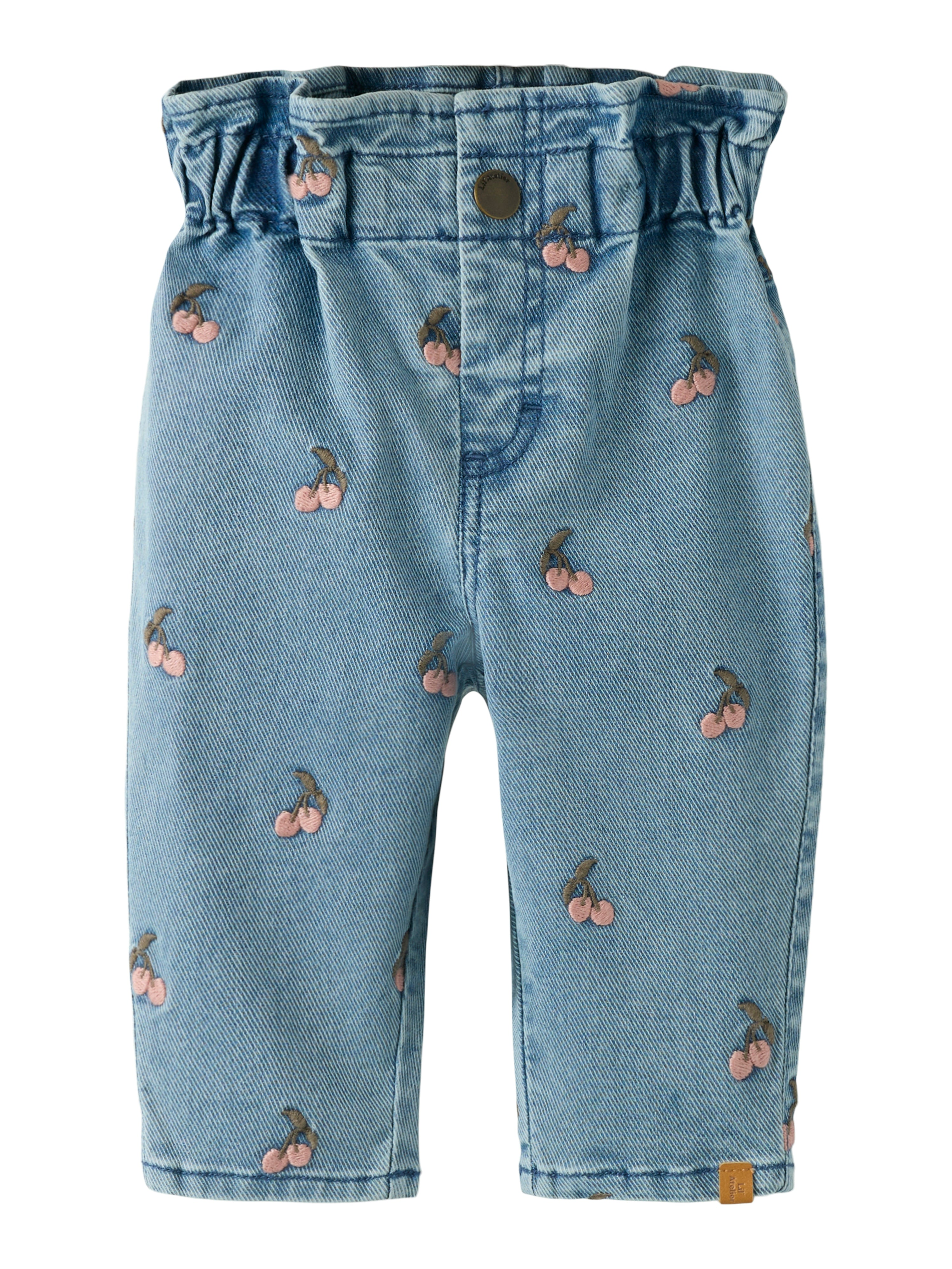 Lil Atelier Deva Loose Emb Jeans Medium Blue Denim Cherry 68 Cm
