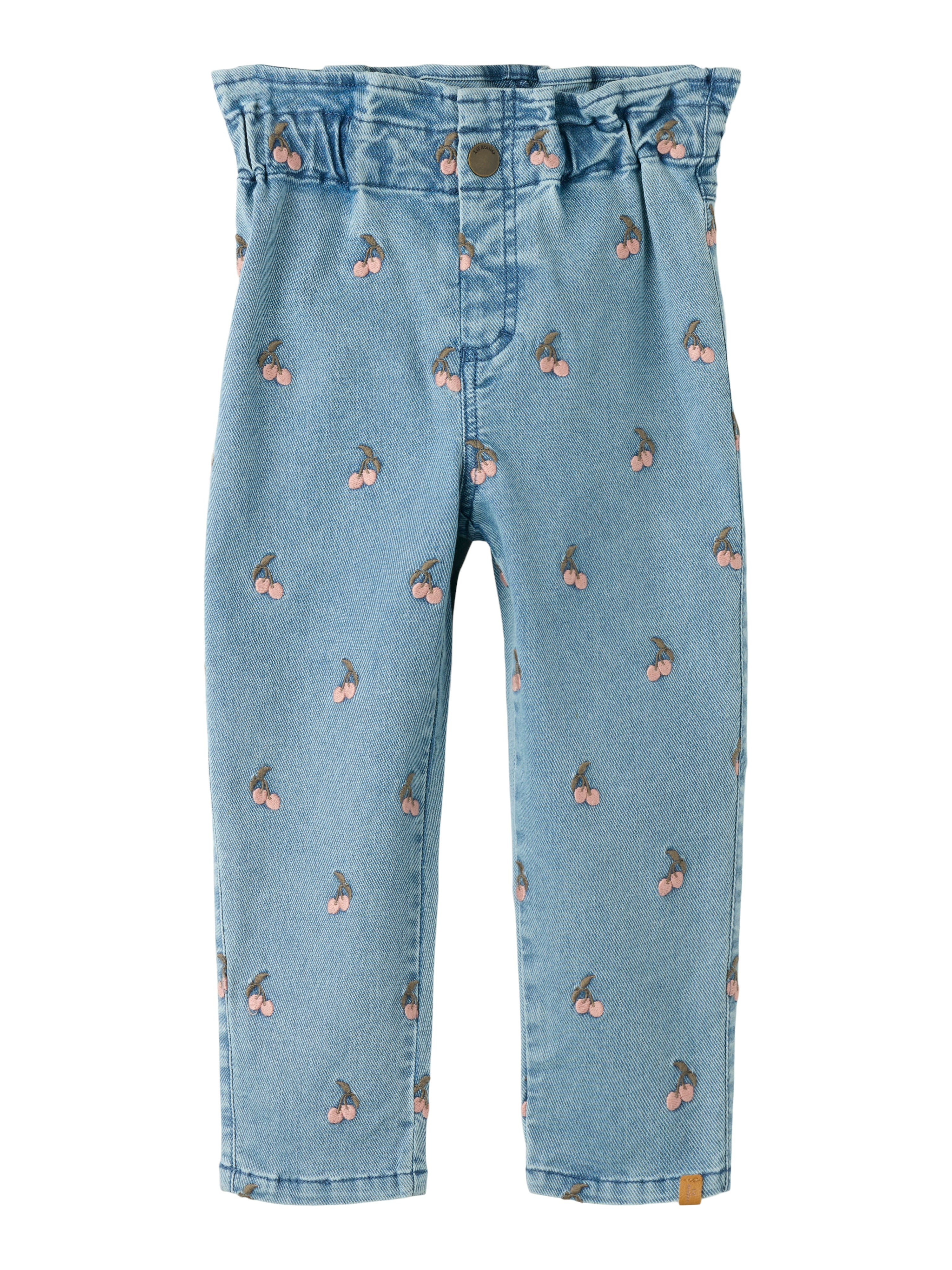 Lil Atelier Deva Loose Emb Jeans Medium Blue Denim Cherry 92 Cm