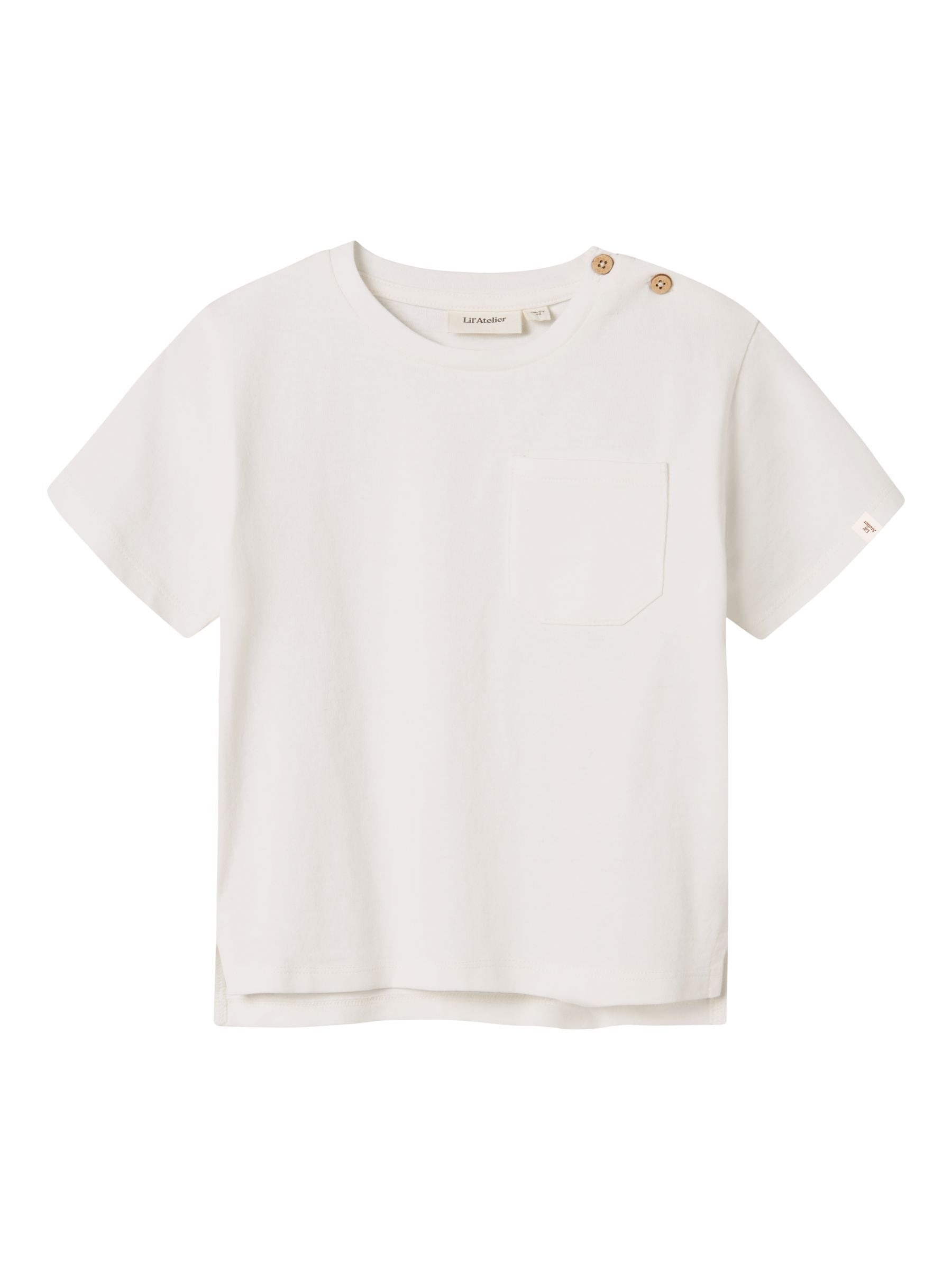 Lil Atelier Dolan Ss Loose Top Coconut Milk 92 Cm
