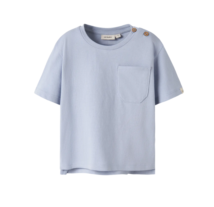 Lil Atelier Dolan Ss Loose Top Zen Blue 92 Cm