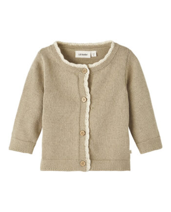Lil Atelier Emmely Knit Cardigan Chinchilla 56 Cm