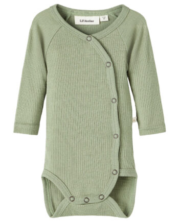 Lil Atelier Fable Wool Body Oil Green Melange 56cm