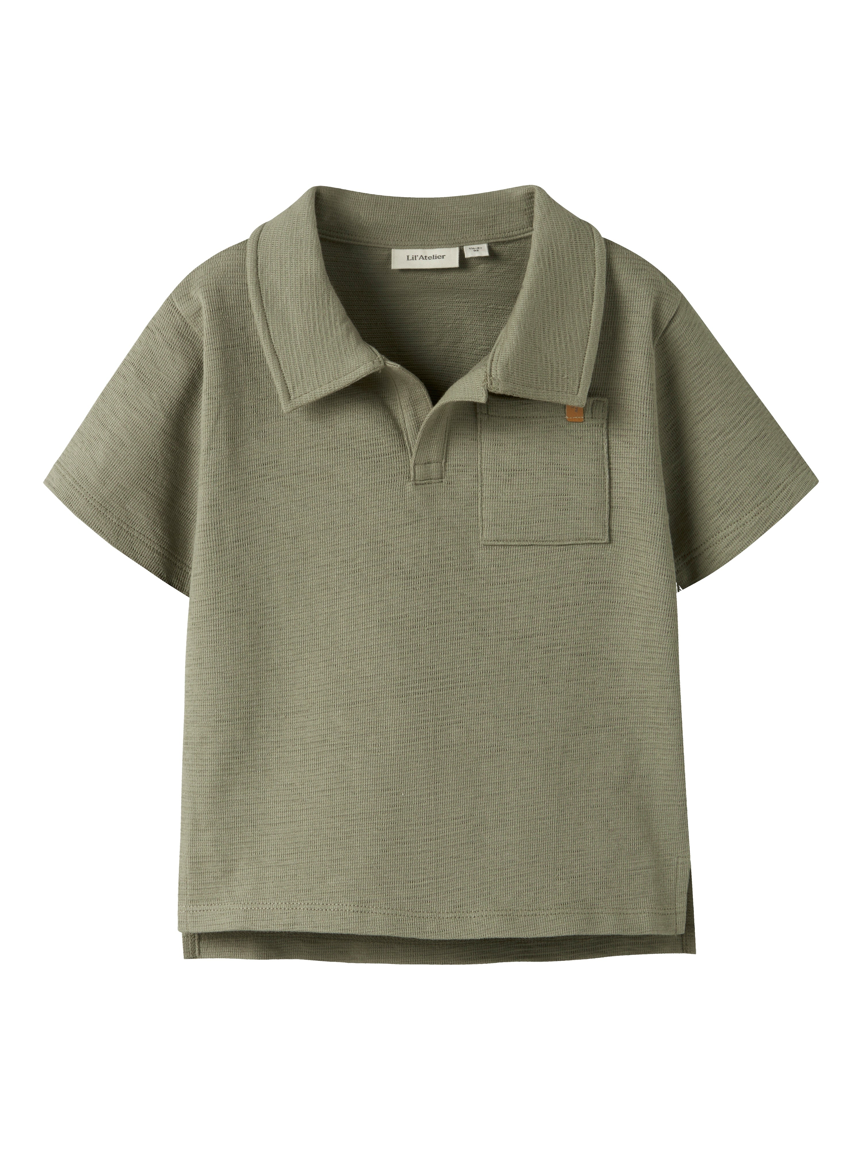 Lil Atelier Falk Ss Loose Polo Top Overland Trek 92 Cm