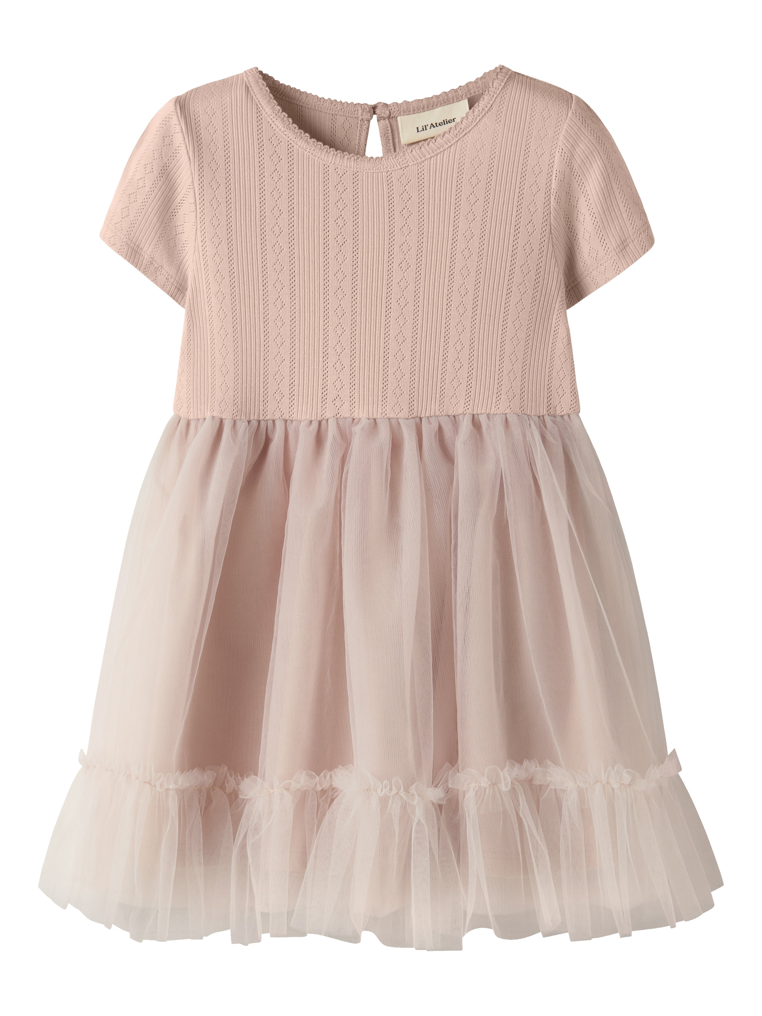 Lil Atelier Fanella Ss Tulle Dress Peach Whip 92 Cm