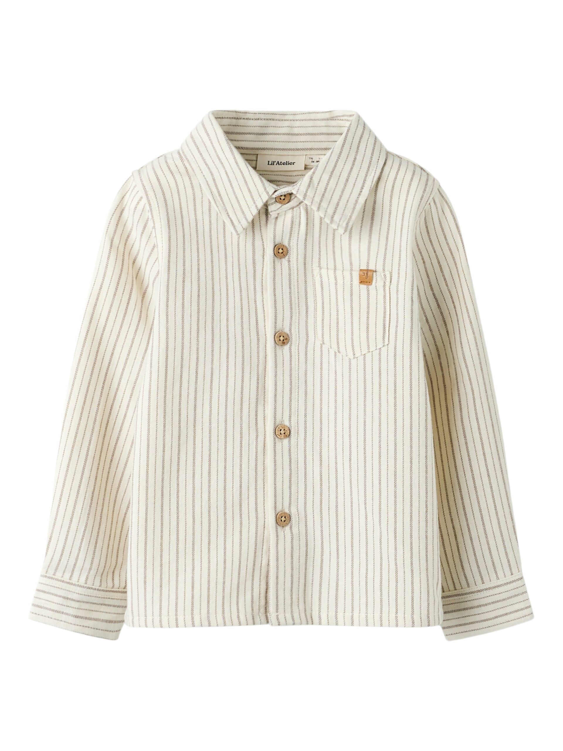Lil Atelier Felixo Ls Shirt Turtledove Sepia Tint 92 Cm