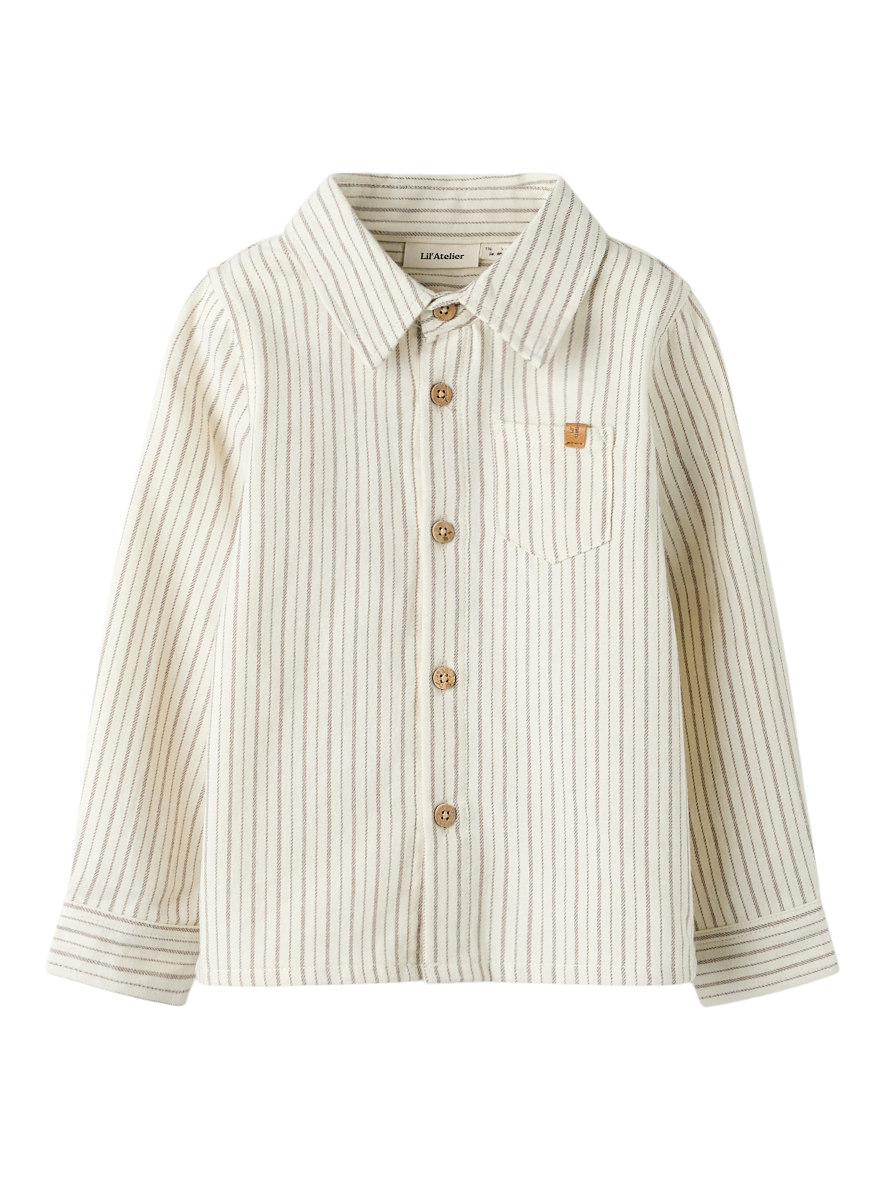 Lil Atelier Felixo Ls Shirt Turtledove Sepia Tint 92 Cm