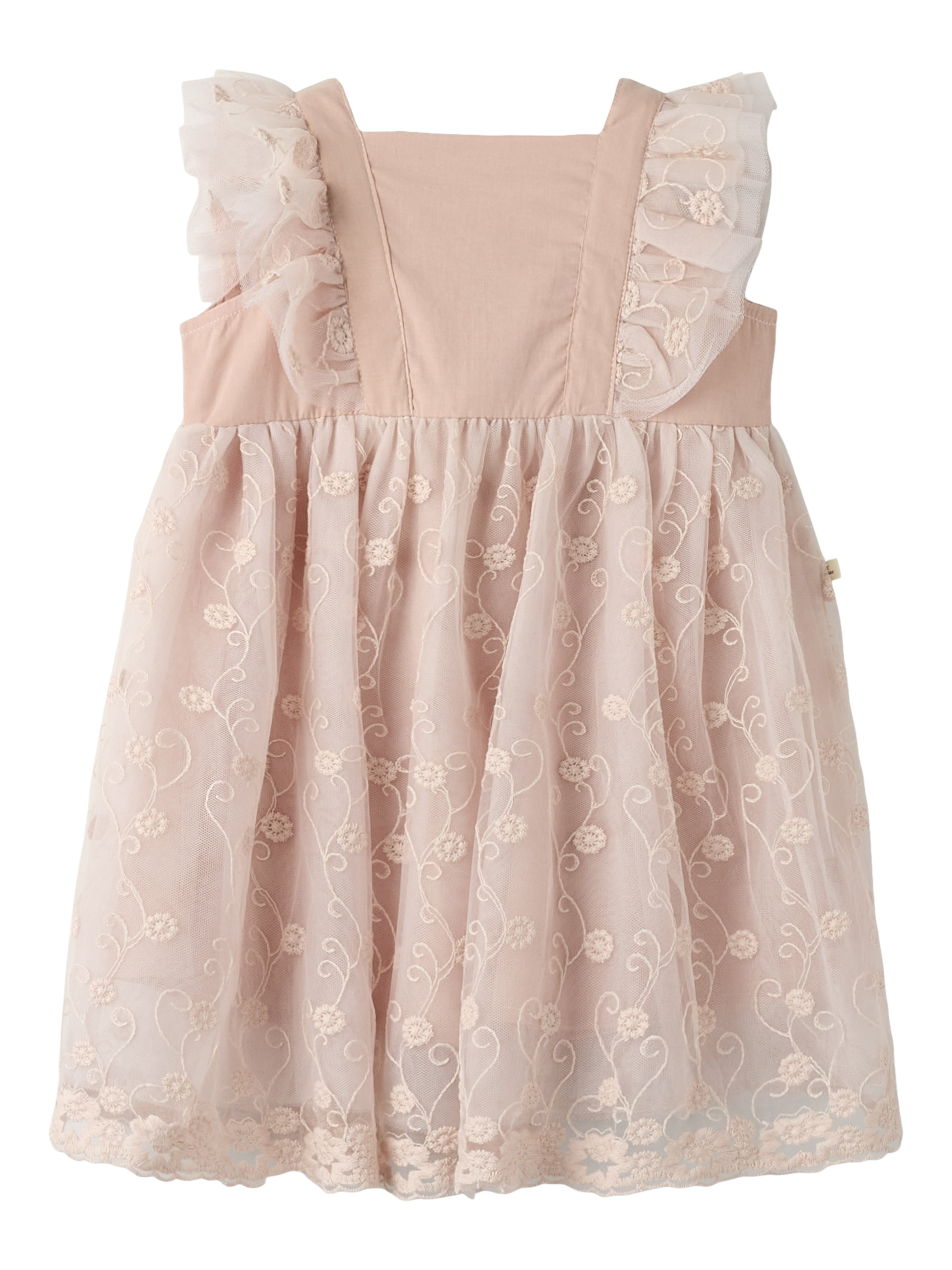 Lil Atelier Feya Tulle Dress Peach Whip 92 Cm