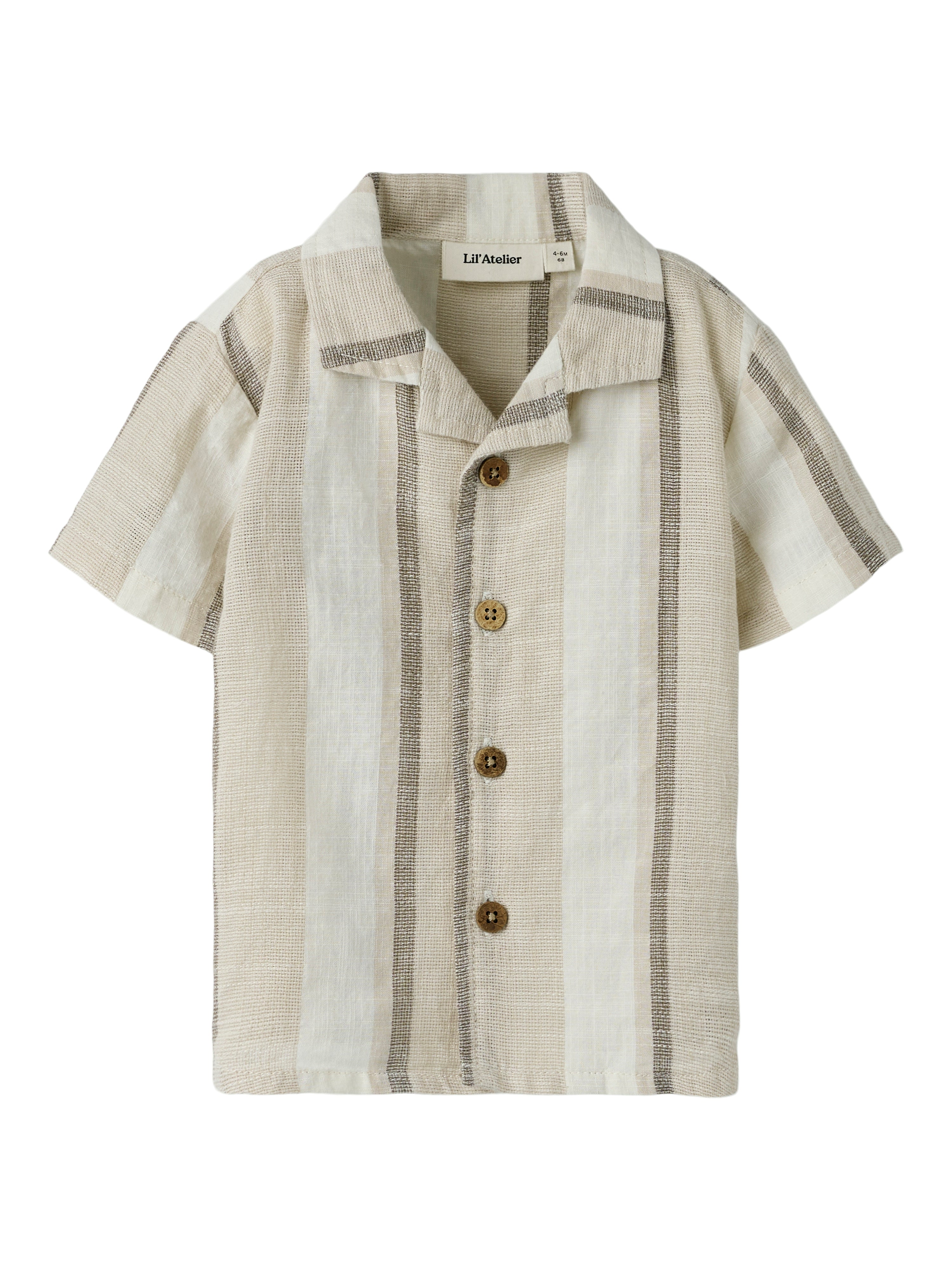 Lil Atelier Fibert Loose Shirt Coconut Milk 68 Cm