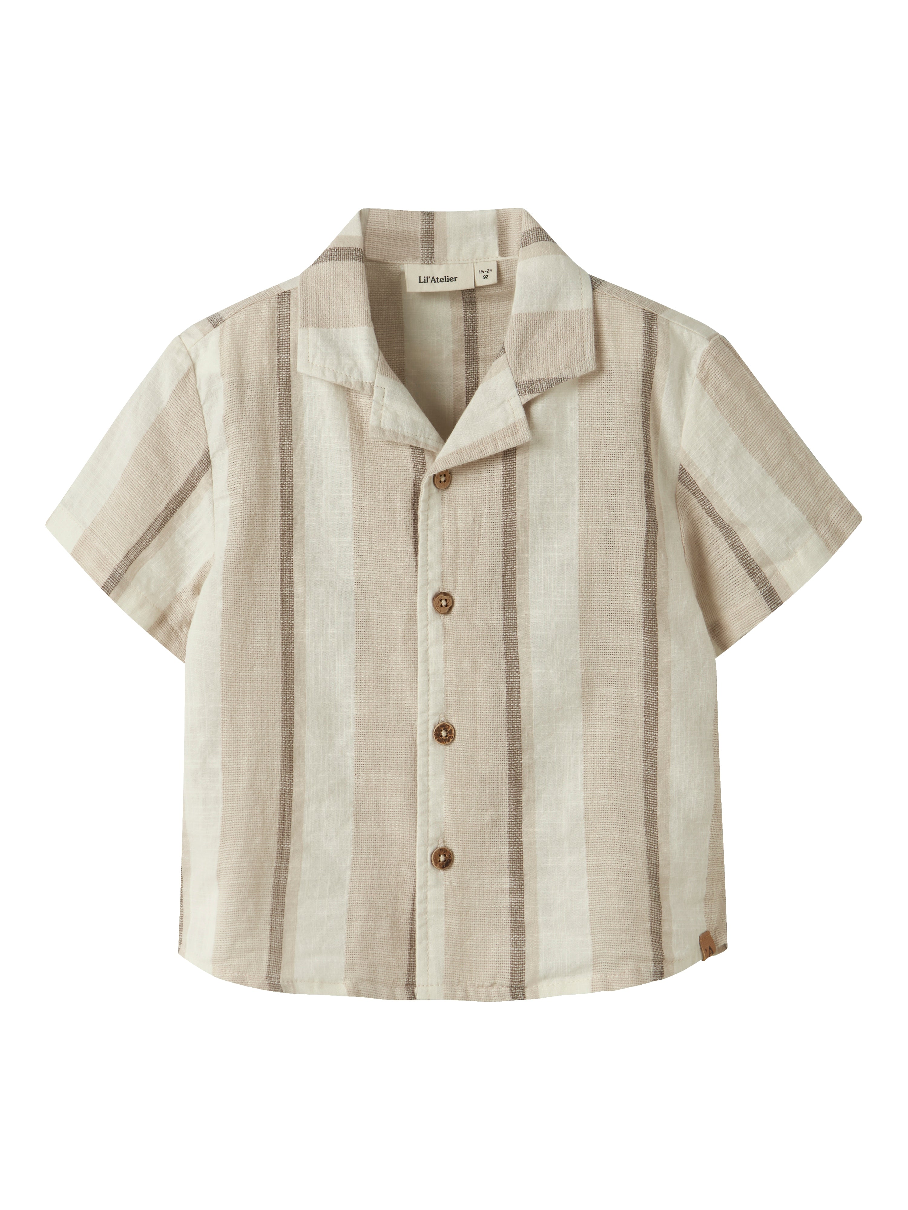 Lil Atelier Fibert Loose Shirt Coconut Milk 92 Cm