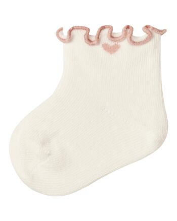 Lil Atelier Fiducia Socks Coconut Milk Misty Rose 50 56