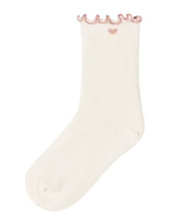 Lil Atelier Fiducia Socks Coconut Milk Misty Rose 19 21