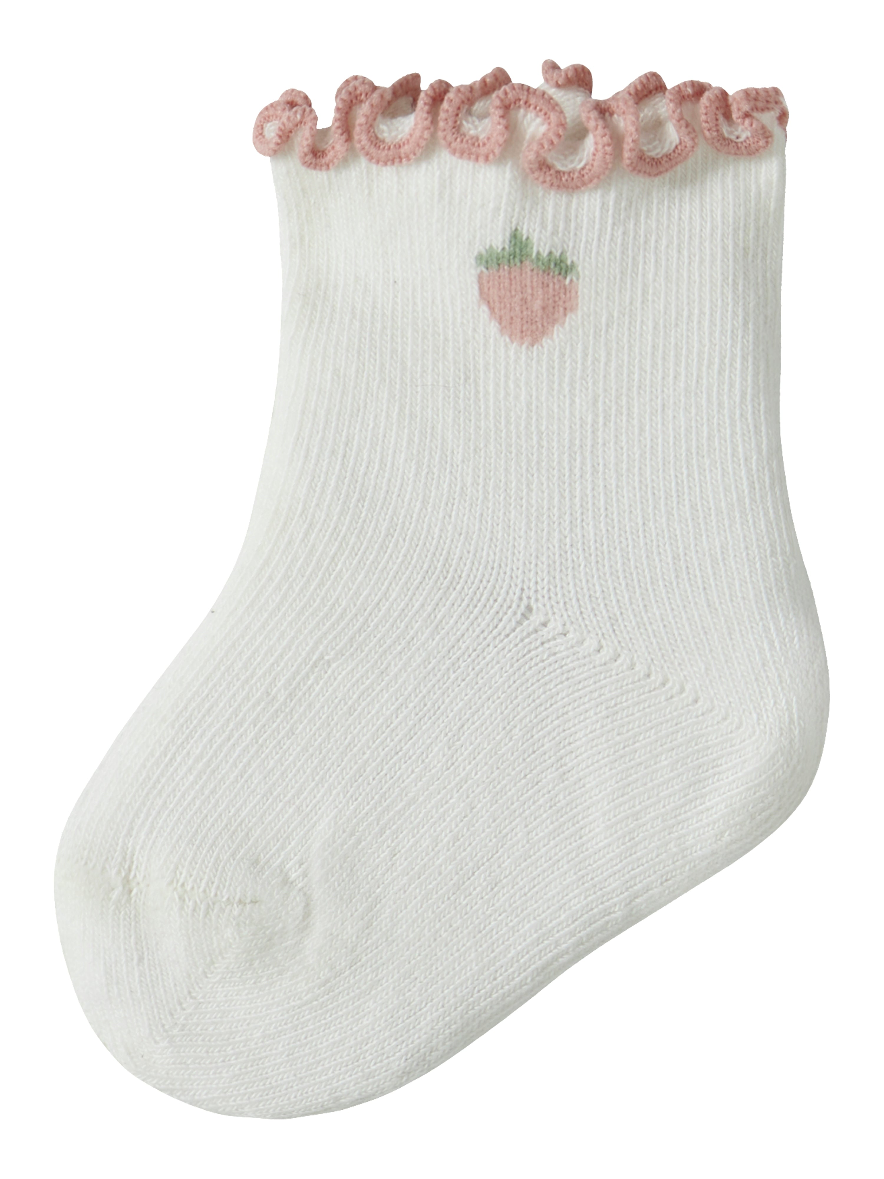 Lil Atelier Fiducia Socks Coconut Milk Strawberry 50 56