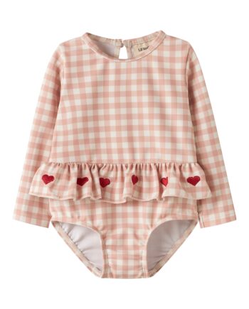 Lil Atelier Finley Ls Swimsuit Misty Rose 62 Cm