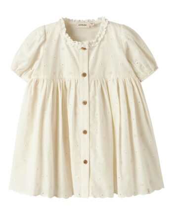 Lil Atelier Flores Ss Dress Coconut Milk 92 Cm