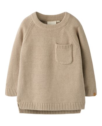Lil Atelier Fogon Ls Knit Oxford Tan 92 Cm