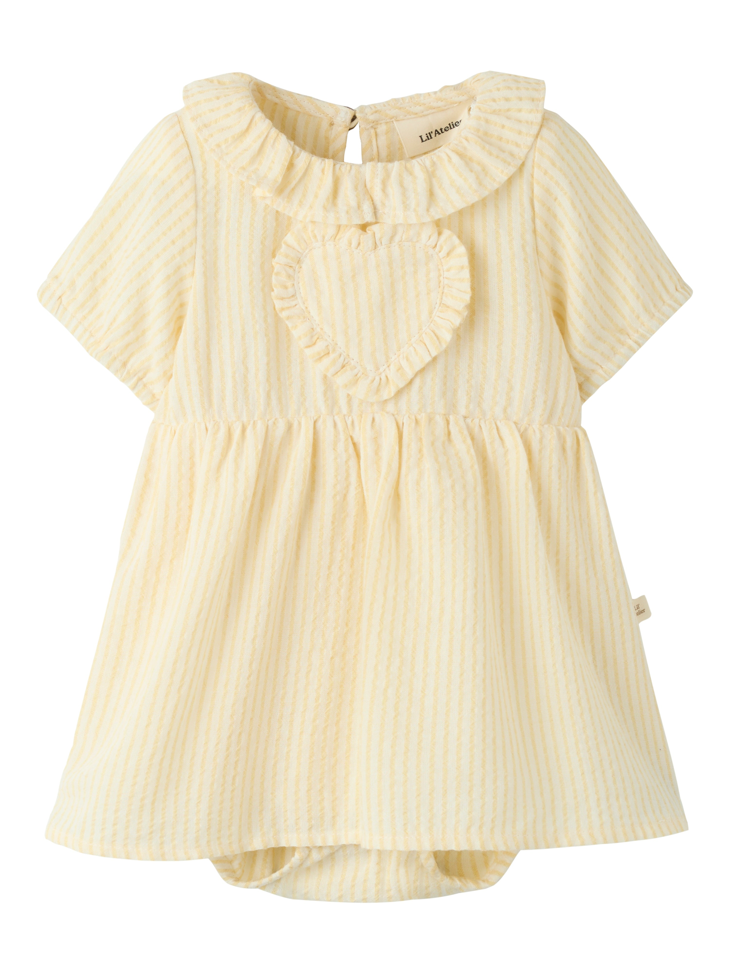 Lil Atelier Folly Ss Body Dress Coconut Milk Sahara  Sun 56 Cm