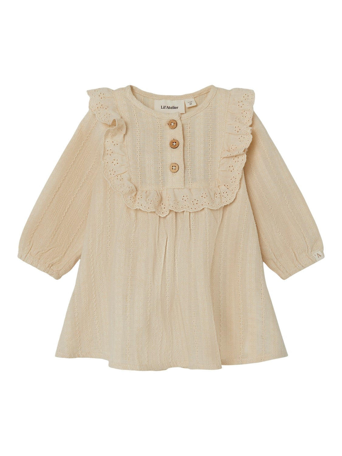 Lil Atelier Foya Dress Wood Ash 56 Cm