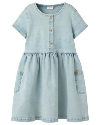 Lil Atelier Frances Ss Dress Light Blue Denim 92 Cm
