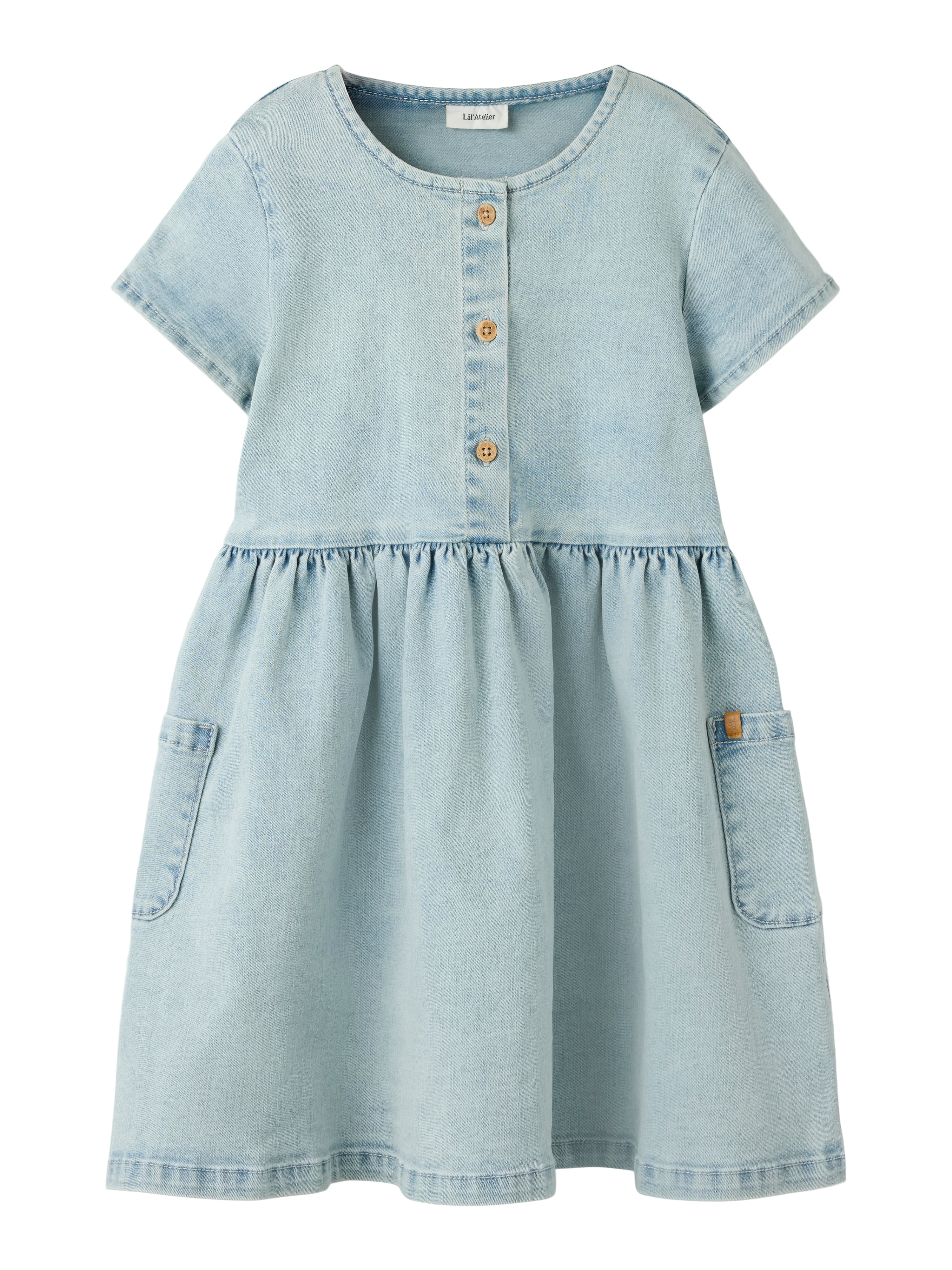 Lil Atelier Frances Ss Dress Light Blue Denim 92 Cm