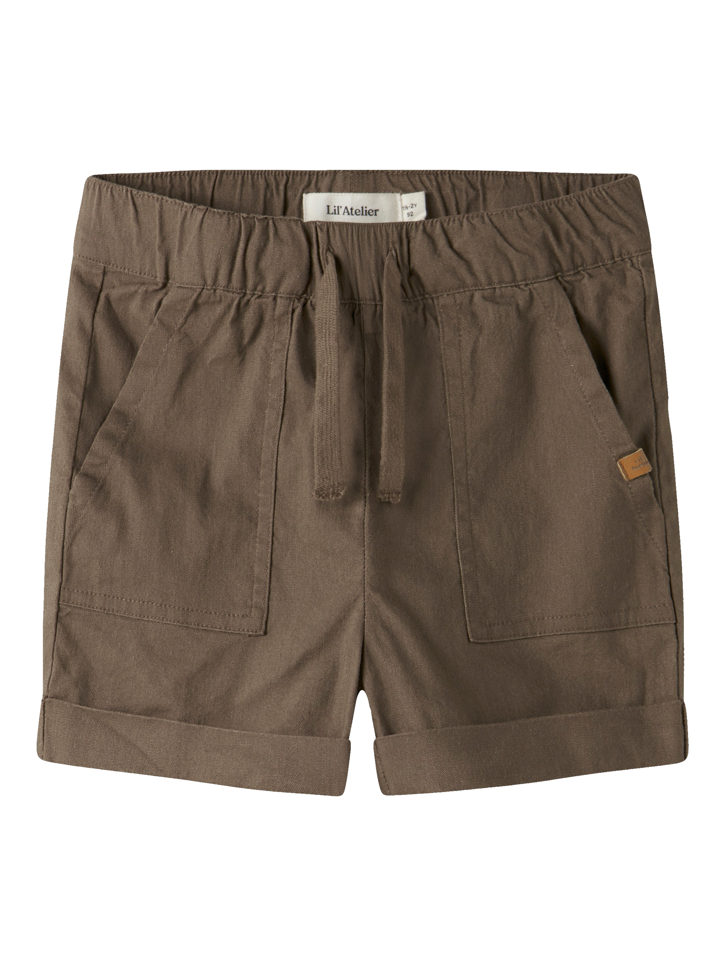 Lil Atelier Fredrik Loose Shorts Shitake 92 Cm