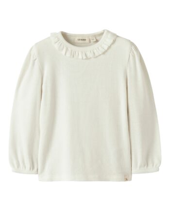 Lil Atelier Frijo Ls Slim Top Coconut Milk 92 Cm
