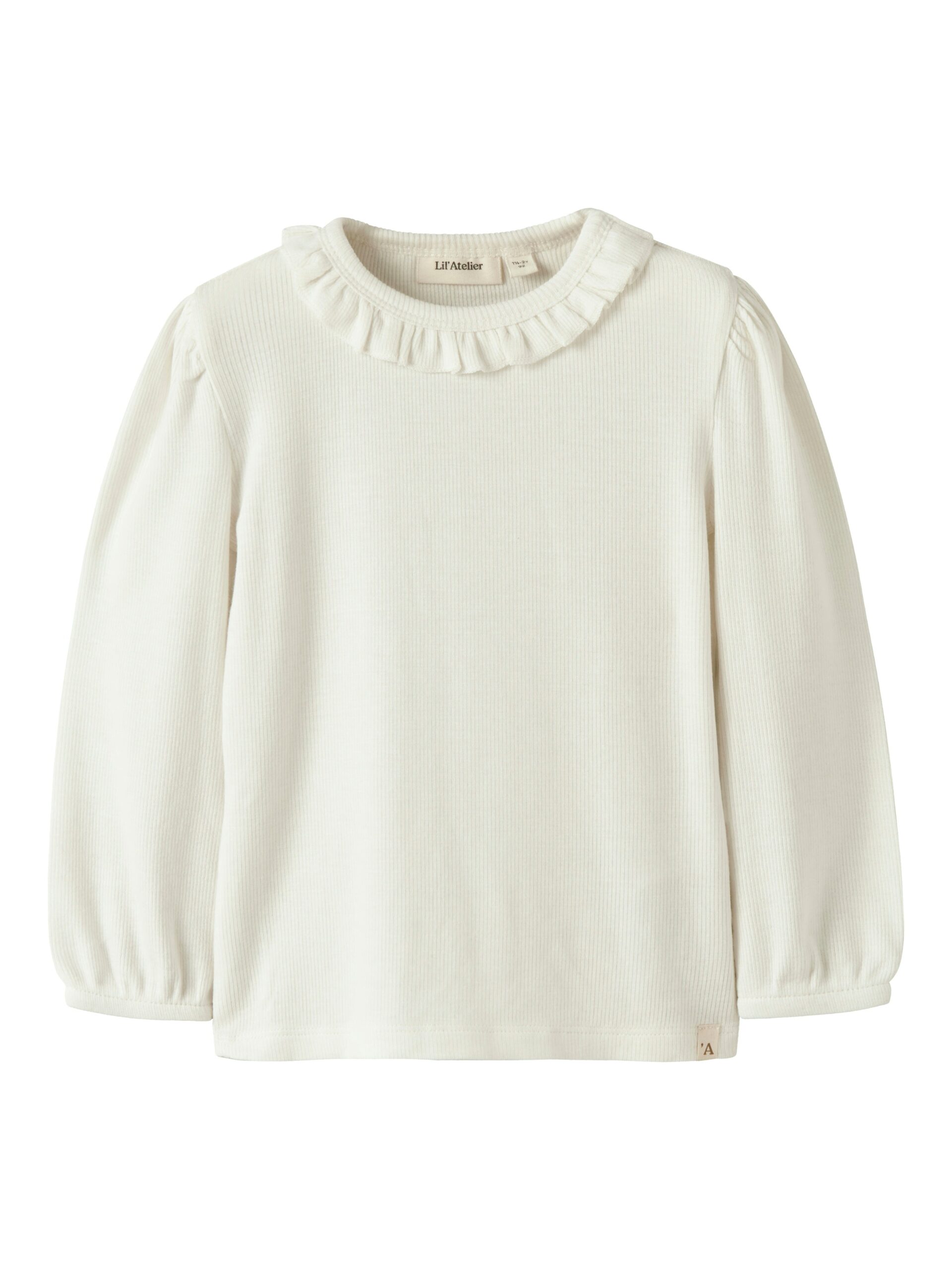 Lil Atelier Frijo Ls Slim Top Coconut Milk 92 Cm
