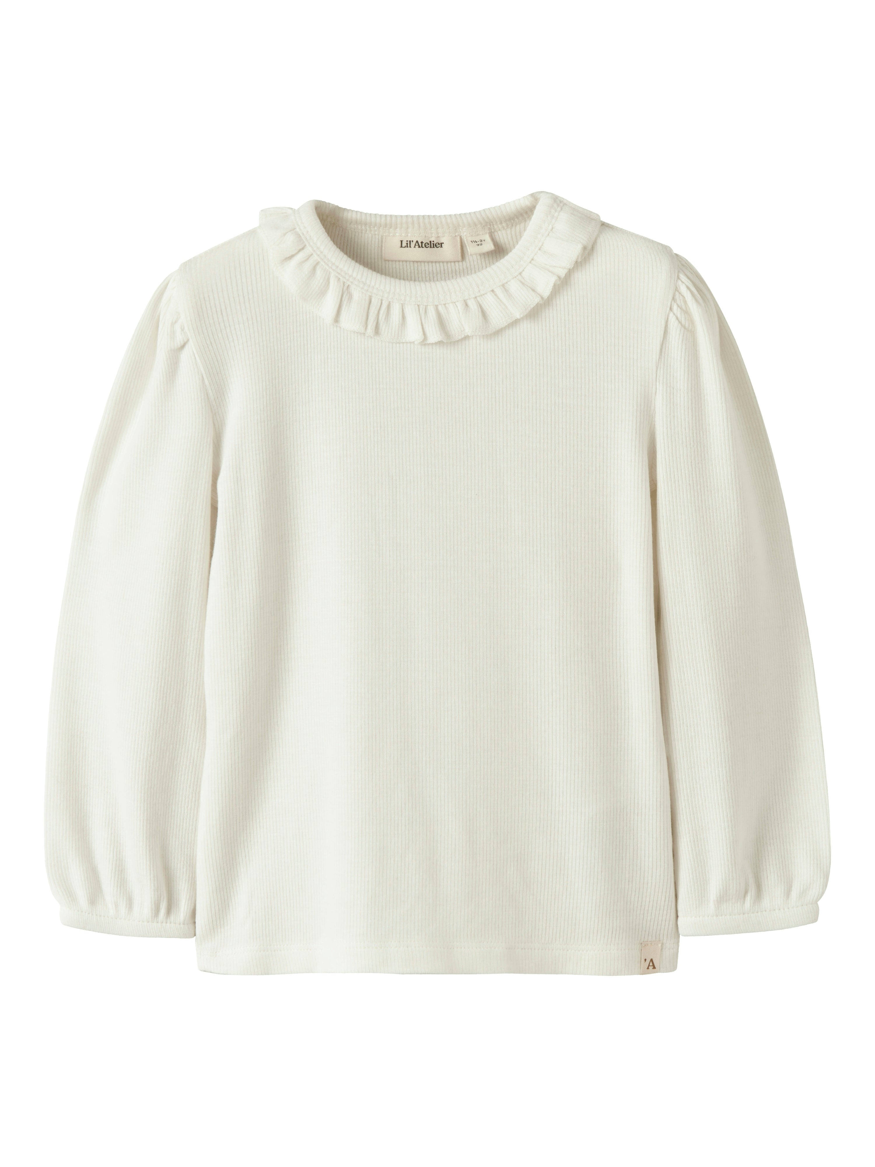Lil Atelier Frijo Ls Slim Top Coconut Milk 92 Cm