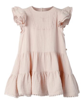 Lil Atelier Fulina Ss Loose Dress Peach Whip 92 Cm