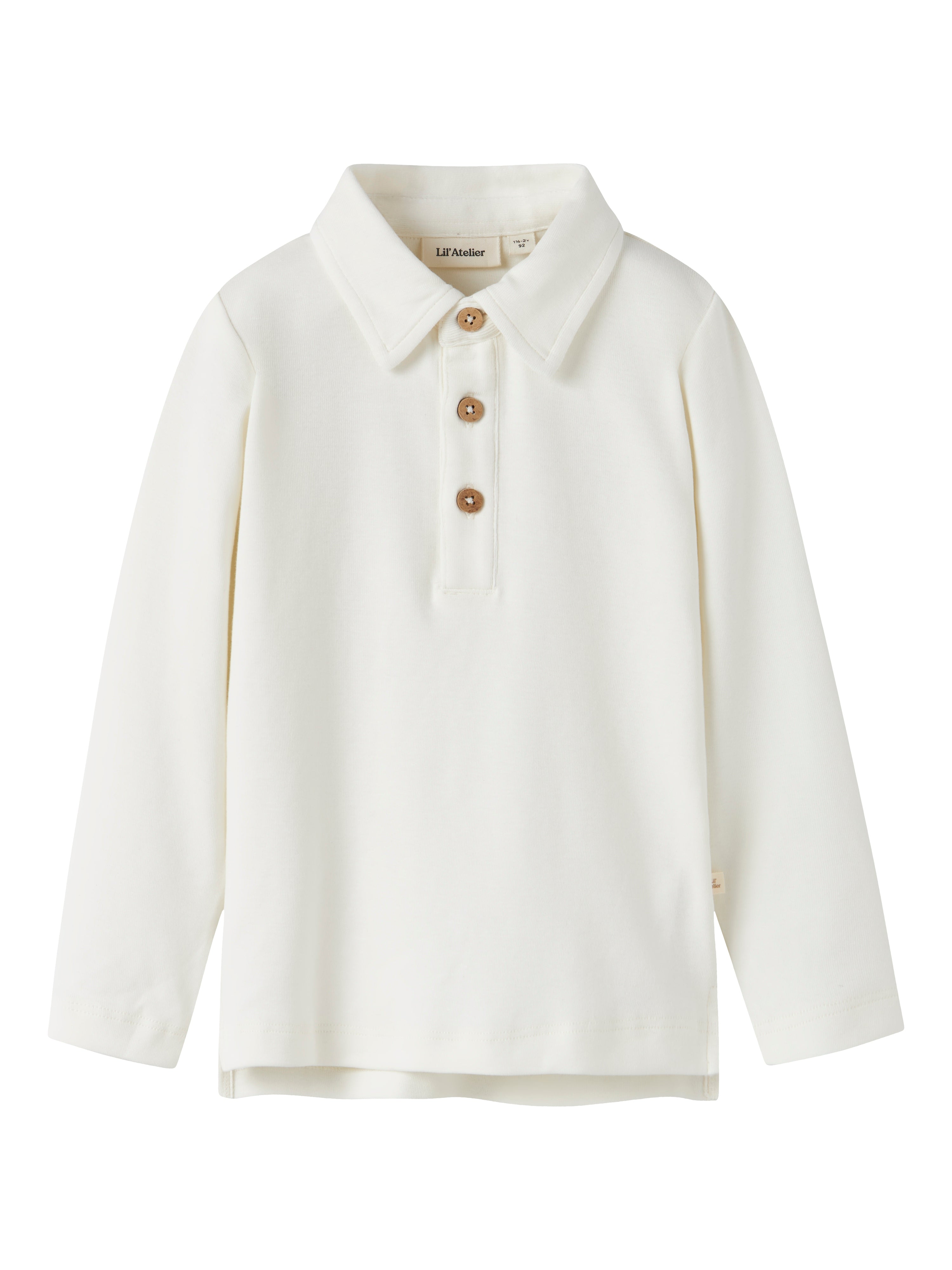 Lil Atelier Fundo Ls Slim Top Coconut Milk 92 Cm