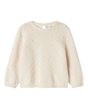 Lil Atelier Gable Loose Knit Pastel Parchment 92 Cm
