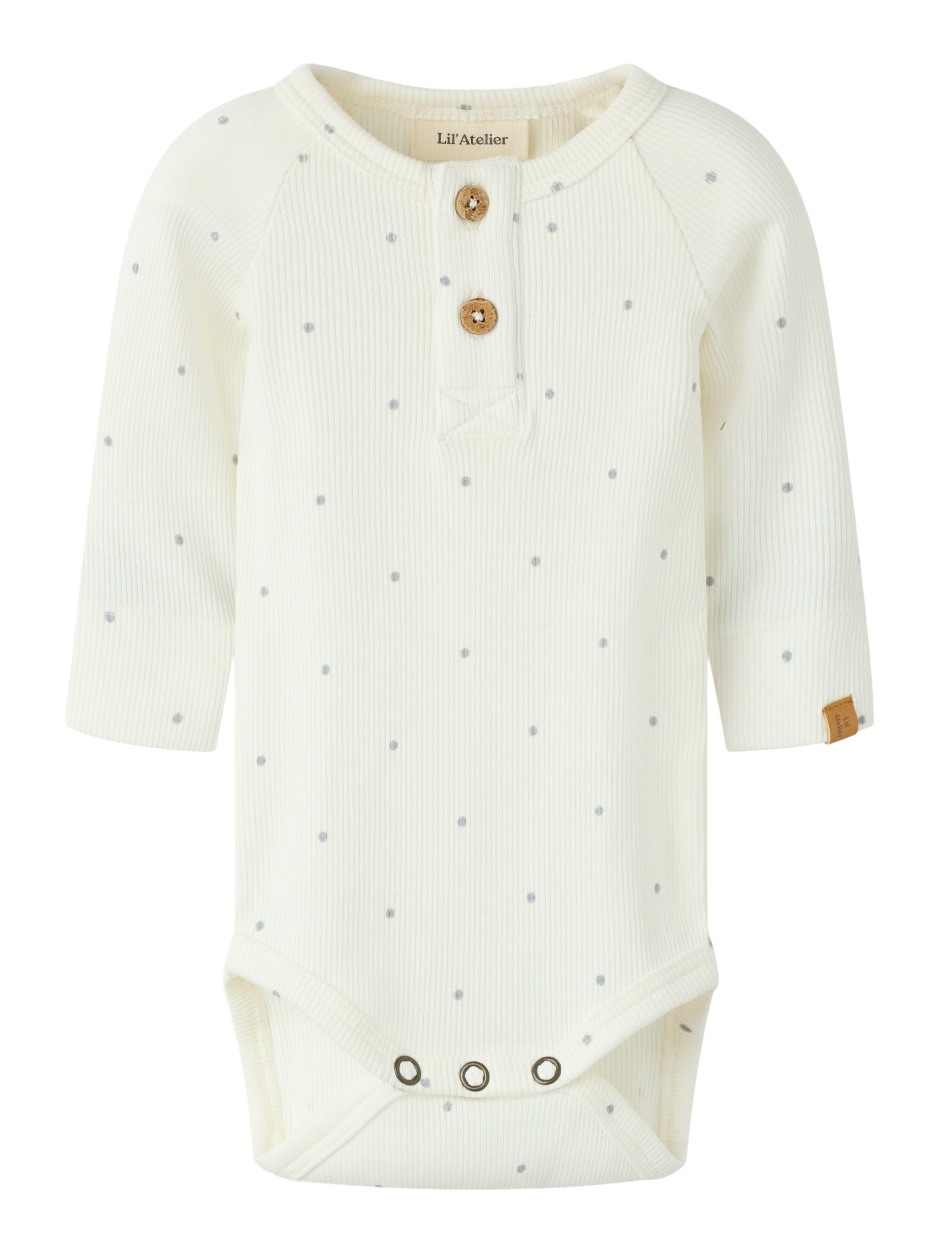 Lil Atelier Gago Kip Slim Body Coconut Milk Dot 56 Cm