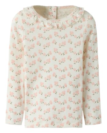 Lil Atelier Gago Kis Slim Top Coconut Milk Hydrangea 92 Cm