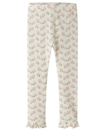 Lil Atelier Gago Kna Slim Leggings Coconut Milk Hydrangea 92 Cm
