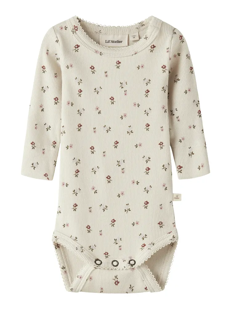Lil  Atelier Gago Langærmet Body Slim Turtledove 68