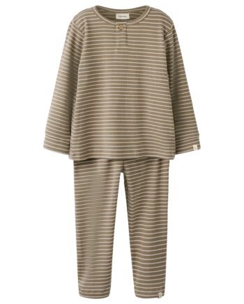 Lil Atelier Gago Ls Nightset Sepia Tint Turtledove 92 Cm