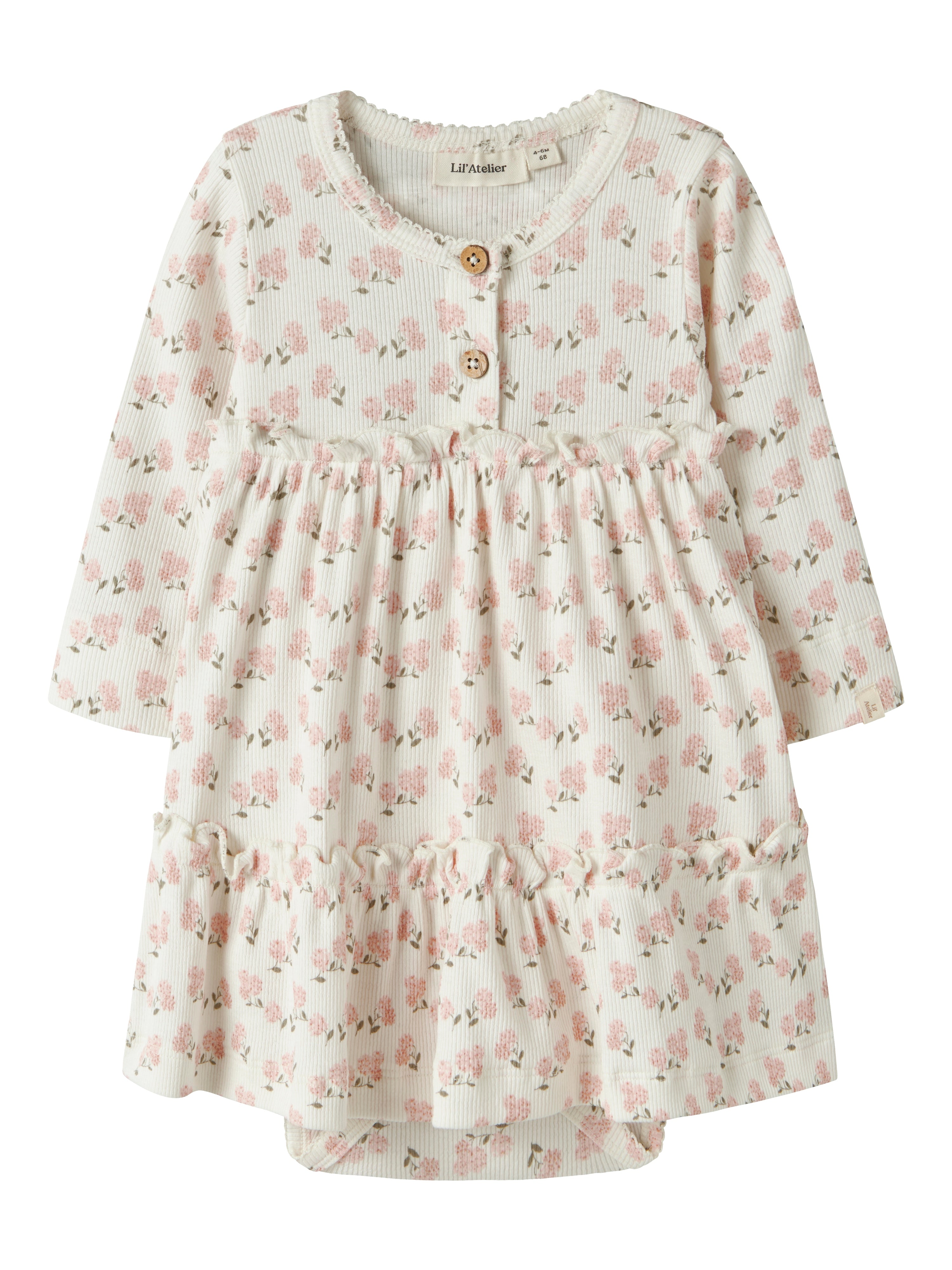 Lil Atelier Gago Sum Bodydress Coconut Milk Hydrangea 56 Cm