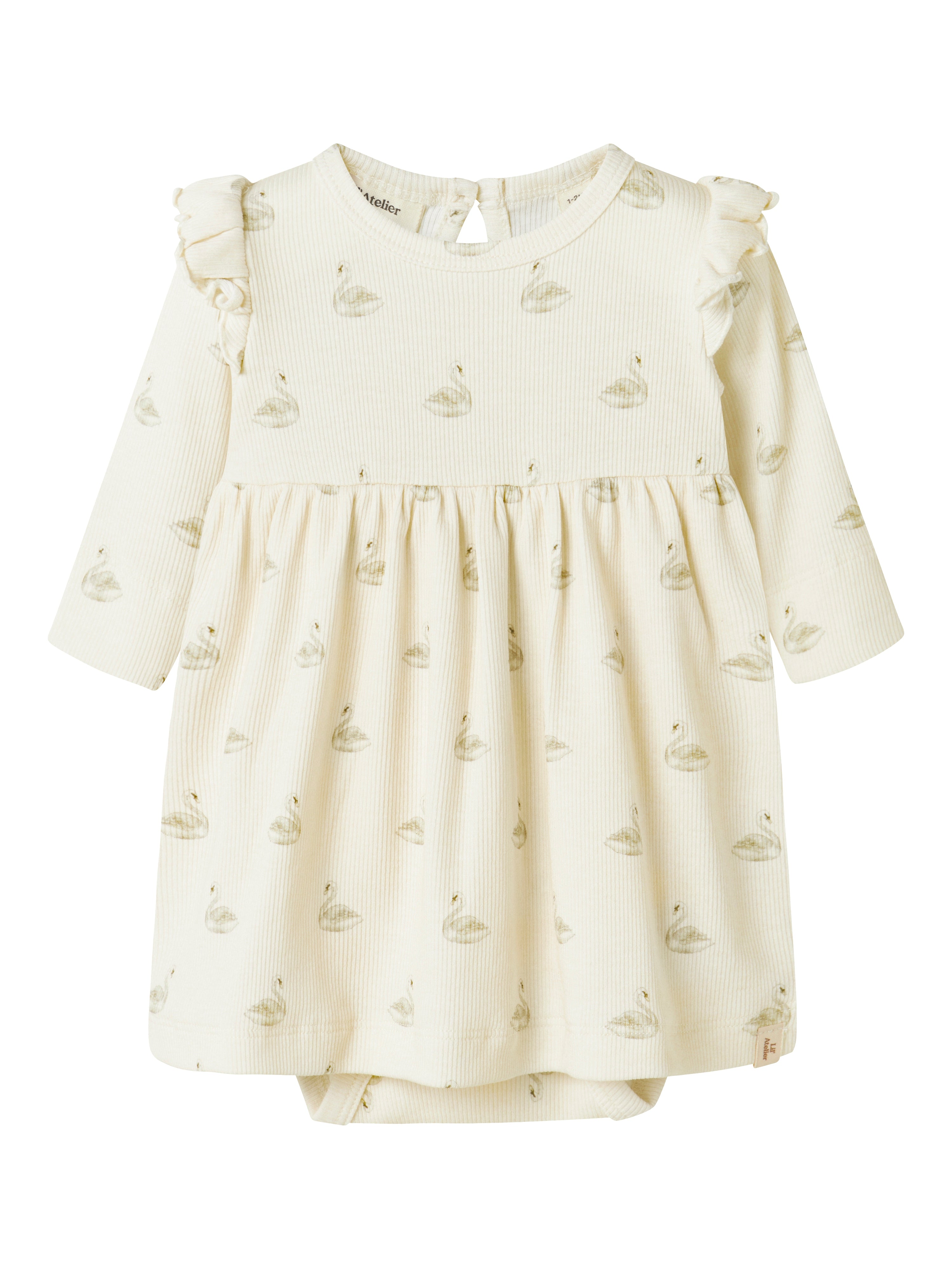 Lil Atelier Gavo Ege Bodydress Pastel Parchment Swan 56 Cm