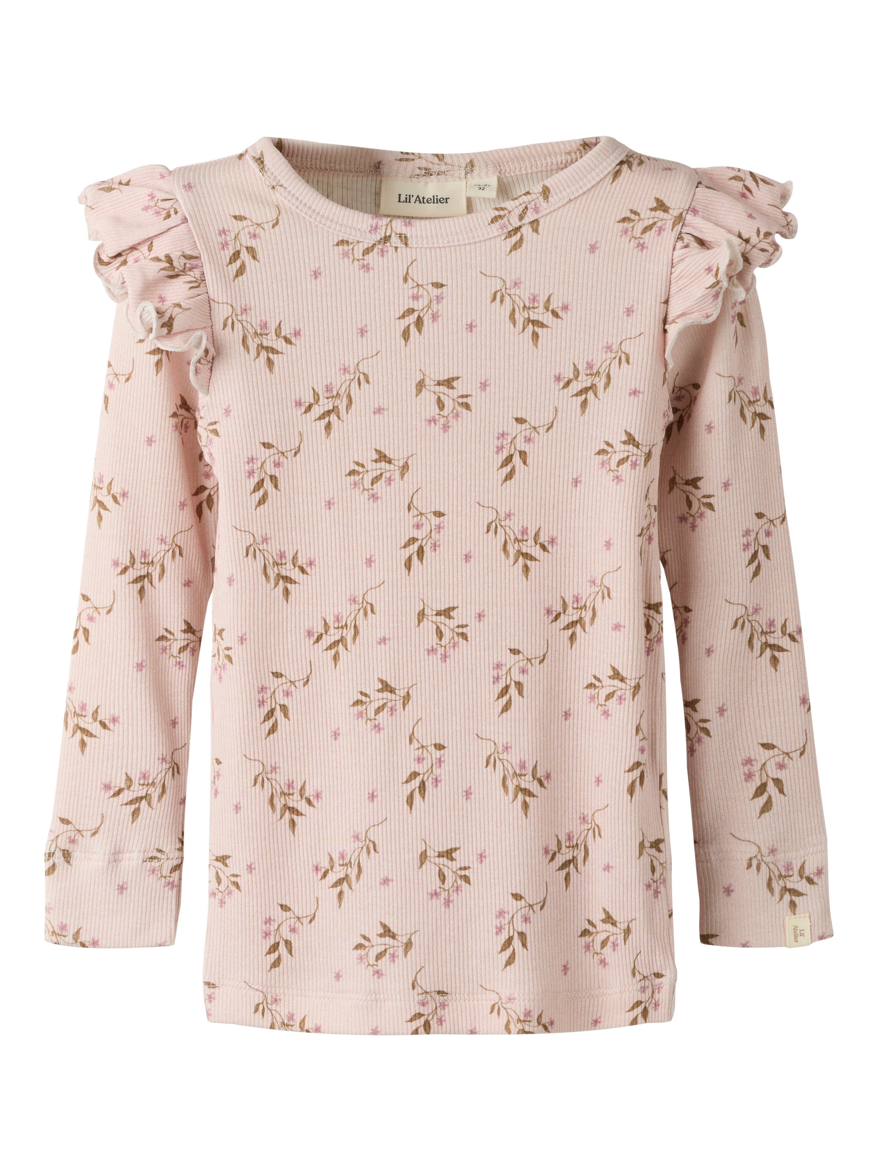 Lil Atelier Gavo Eko Slim Top Noos Hushed Violet Flower 92 Cm