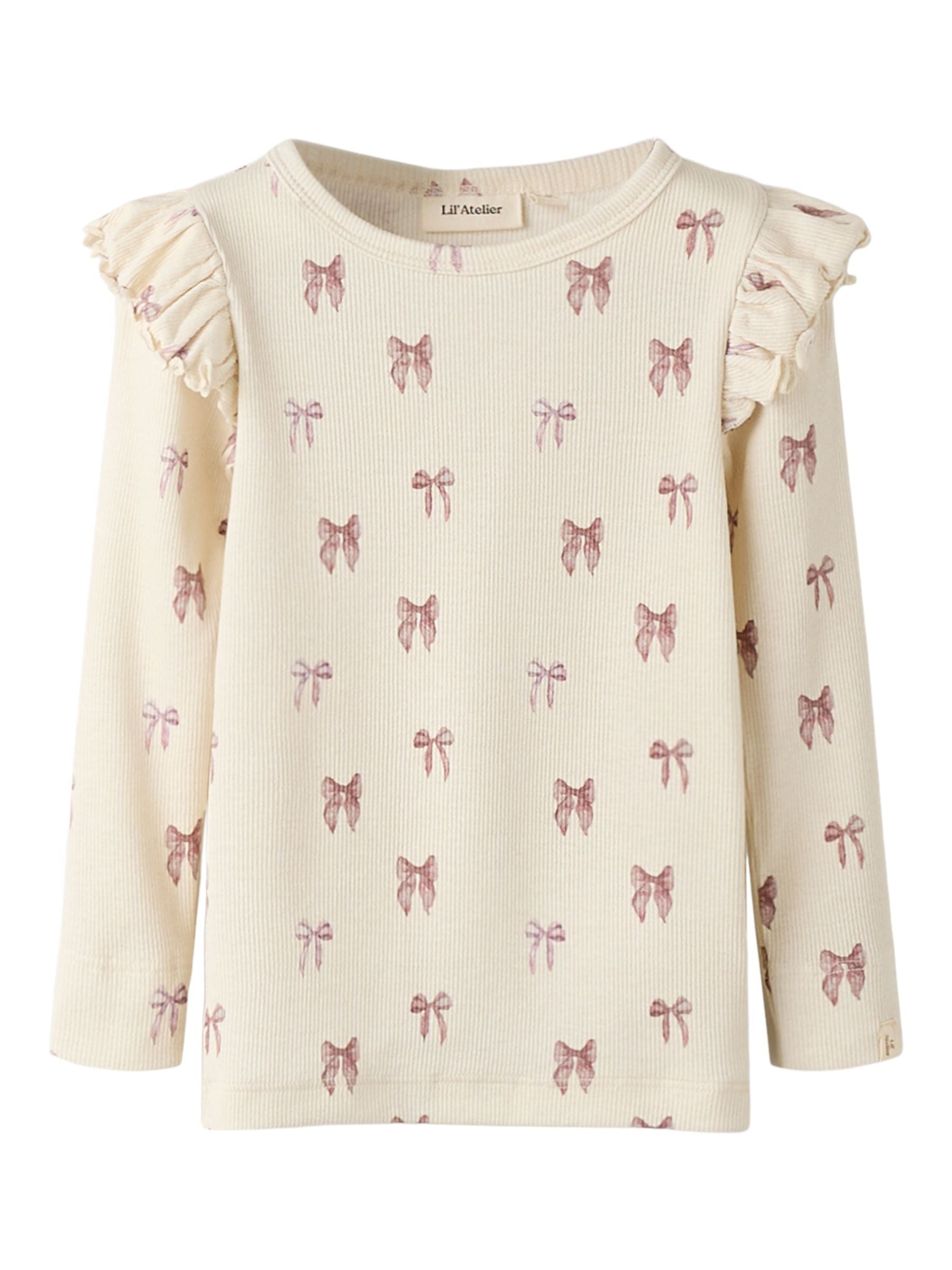 Lil Atelier Gavo Eko Slim Top Noos Turtledove Bow 92 Cm